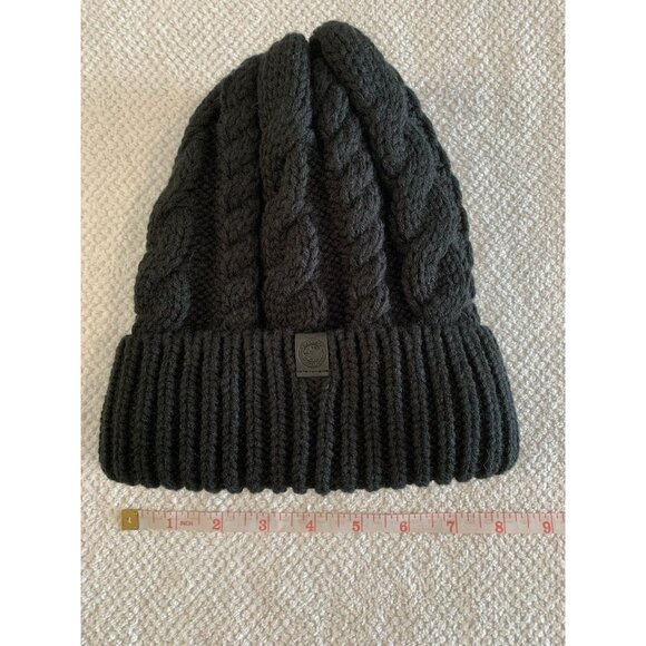 Canada Weather Gear Accessories - Canada Weather Gear Beanie Black Cable Knit Hat Fleece Lined Toque